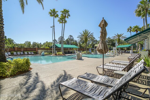 view of pool with a patio