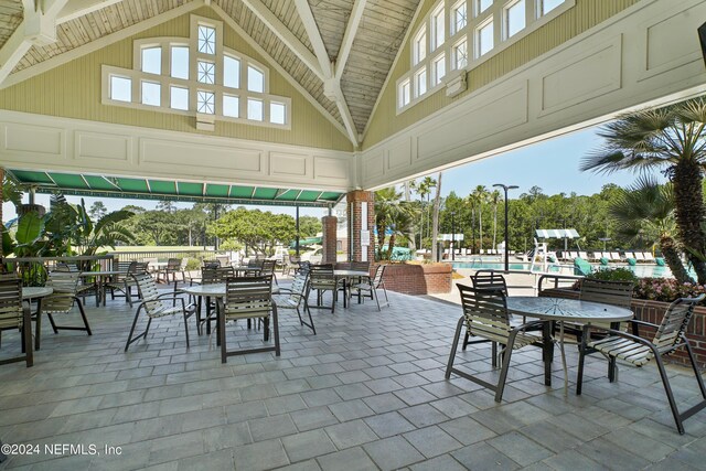 view of patio / terrace with a community pool