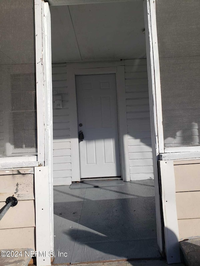 view of doorway to property