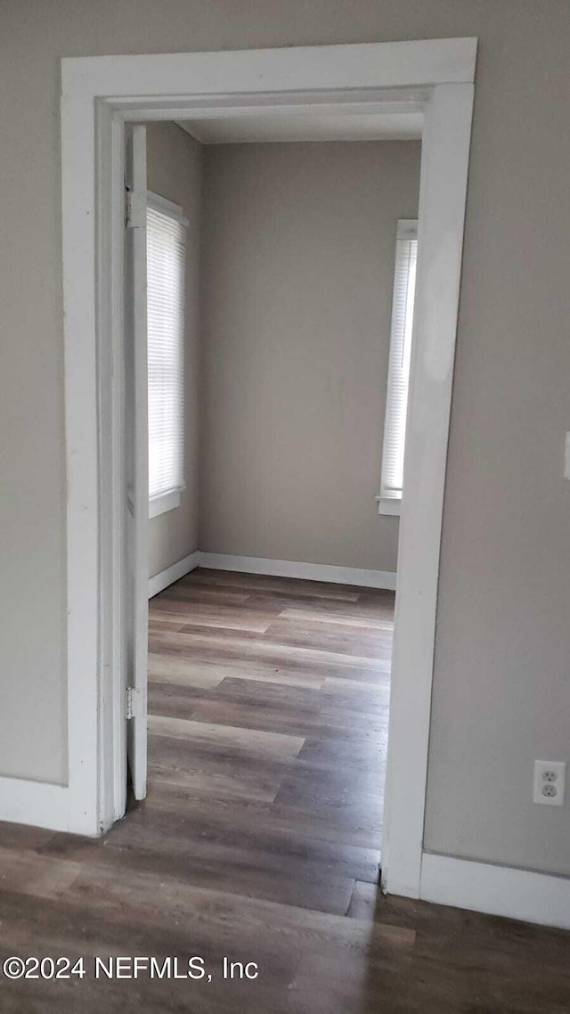 interior space featuring wood-type flooring