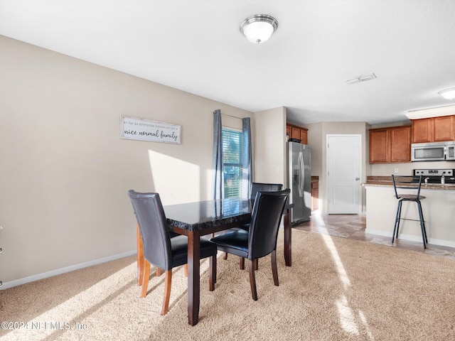 view of dining area