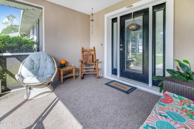 view of doorway to property