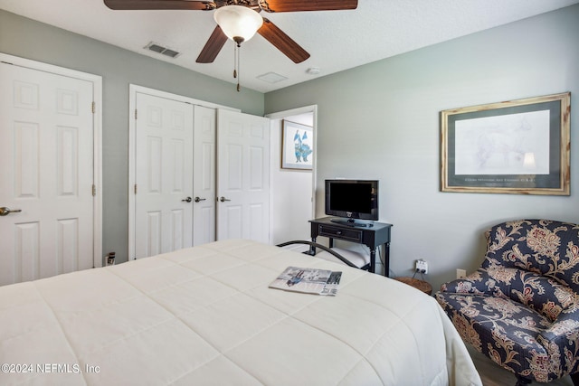 bedroom with ceiling fan