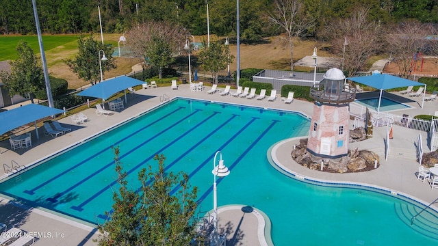 view of pool with a patio