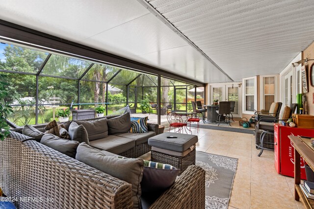 sunroom with plenty of natural light