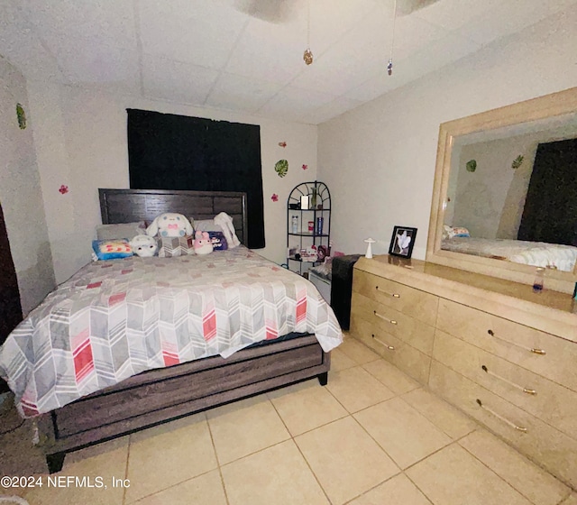 view of tiled bedroom