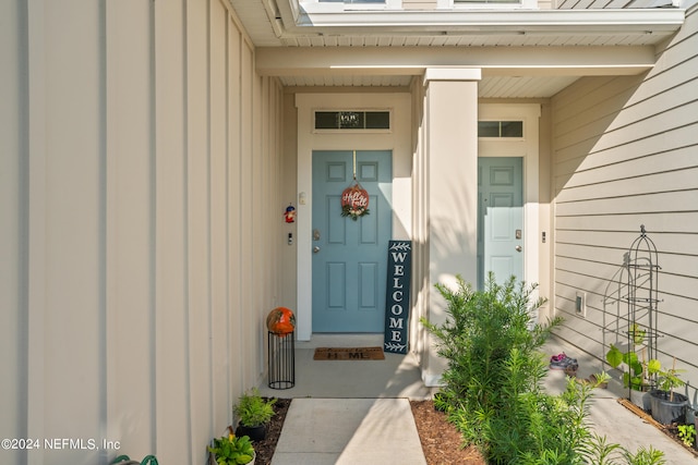 view of doorway to property