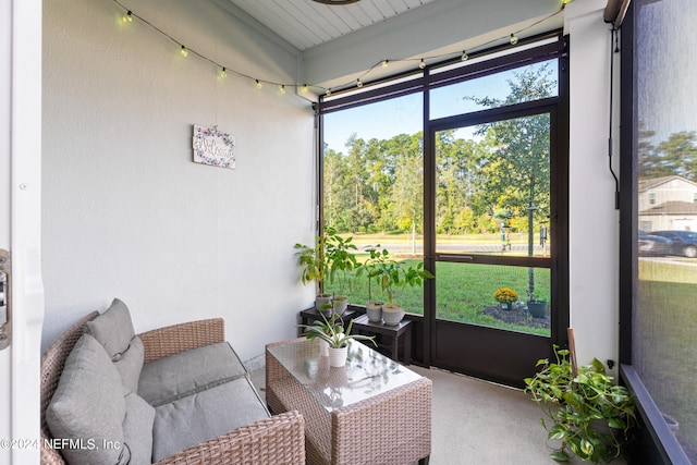 view of sunroom