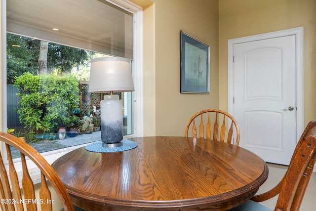 view of dining area