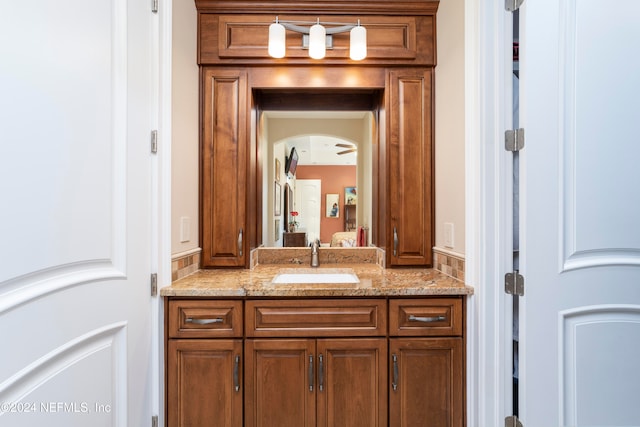 bathroom featuring vanity