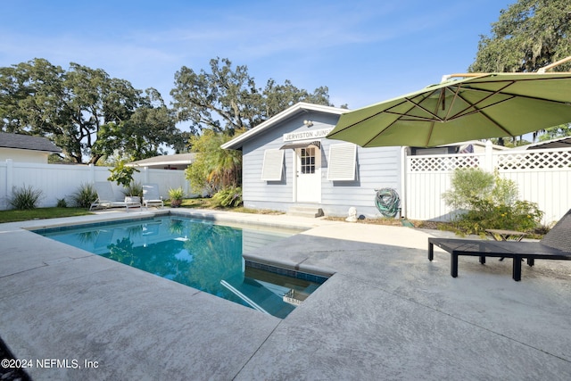 view of pool with a patio