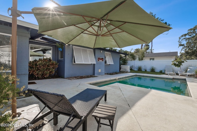 view of pool with a patio