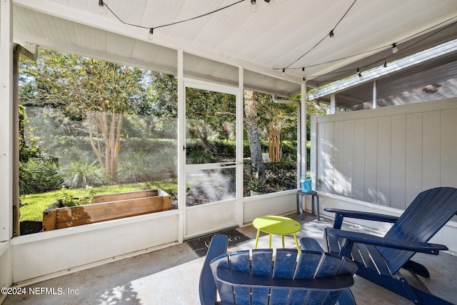 view of sunroom