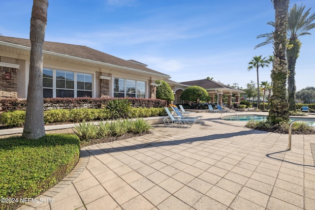 view of pool with a patio