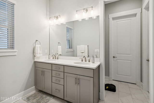 bathroom with vanity