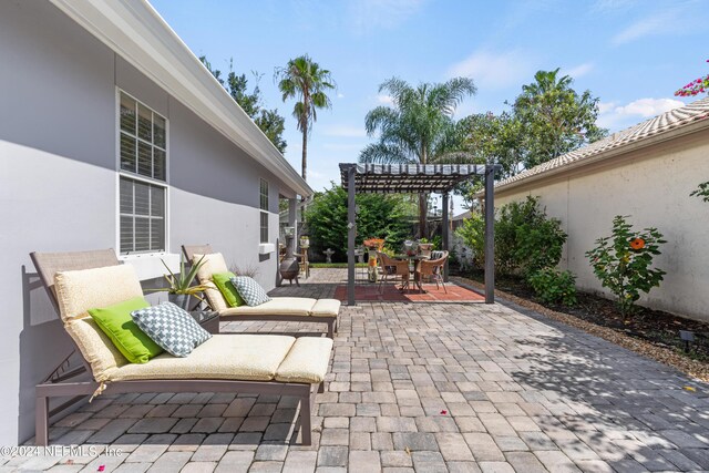 view of patio / terrace with a pergola