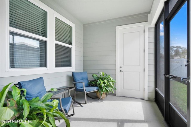 view of sunroom