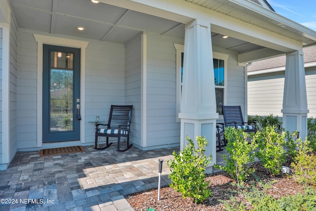 property entrance with a porch