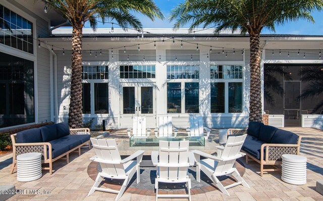 view of patio featuring an outdoor living space