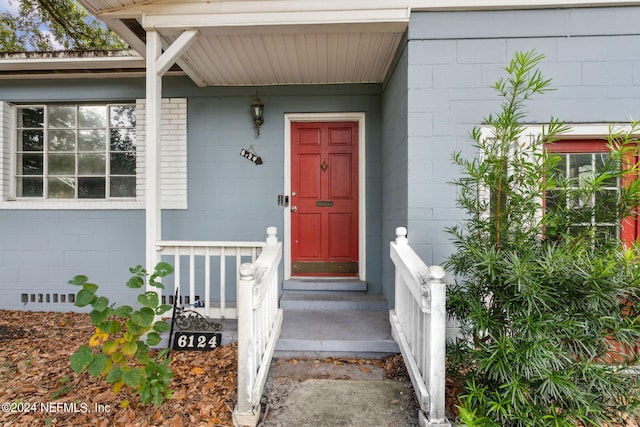 6124 Sudbury Ave S, Jacksonville, FL 32210 - entrance to property with concrete block siding