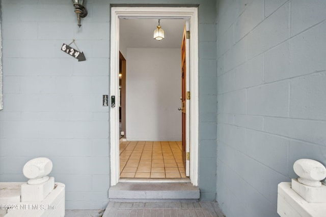 6124 Sudbury Ave S, Jacksonville, FL 32210 - view of exterior entry featuring concrete block siding