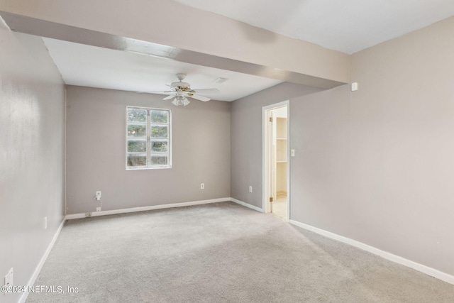 6124 Sudbury Ave S, Jacksonville, FL 32210 - carpeted empty room featuring a ceiling fan and baseboards