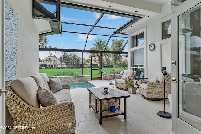 view of sunroom