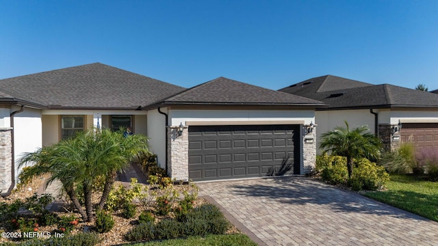 view of front facade with a garage