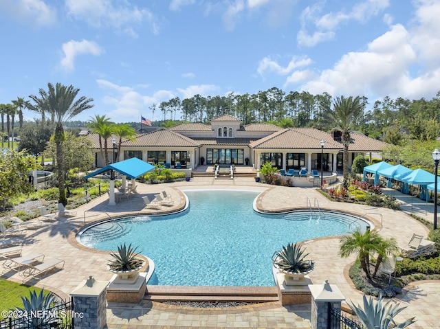 view of pool with a patio area