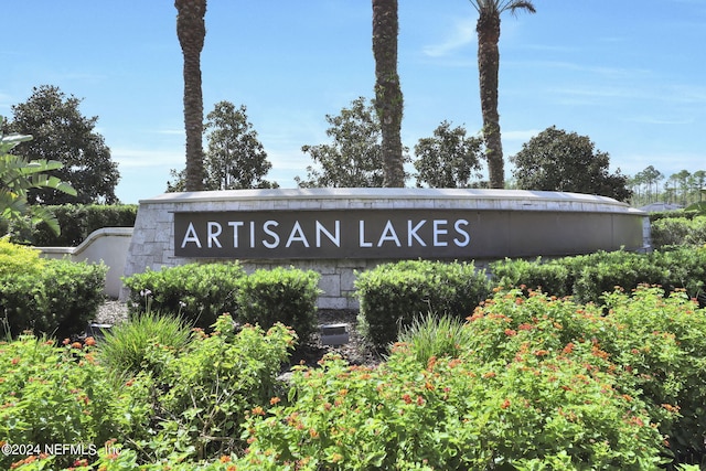 view of community sign