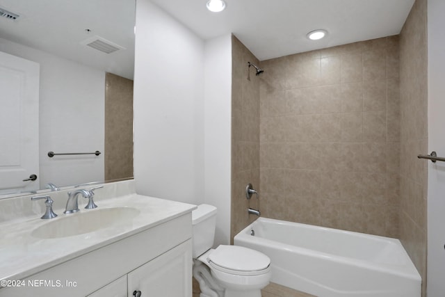 1031 1st St S Unit 504, Jacksonville Beach, FL 32250 - bathroom with visible vents, tub / shower combination, toilet, and vanity