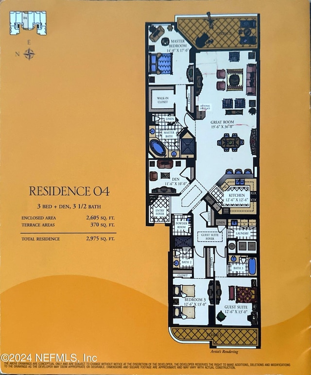 1031 1st St S Unit 504, Jacksonville Beach, FL 32250 - floor plan