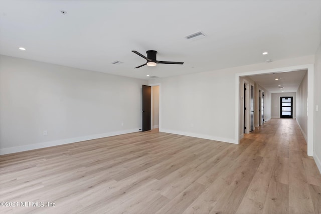 121 12th Ave S, Jacksonville Beach, FL 32250 - unfurnished room with light wood-style floors, recessed lighting, ceiling fan, and baseboards