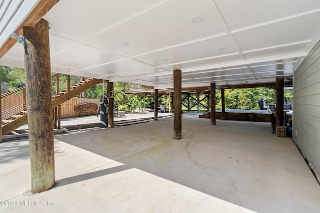 view of patio featuring stairs