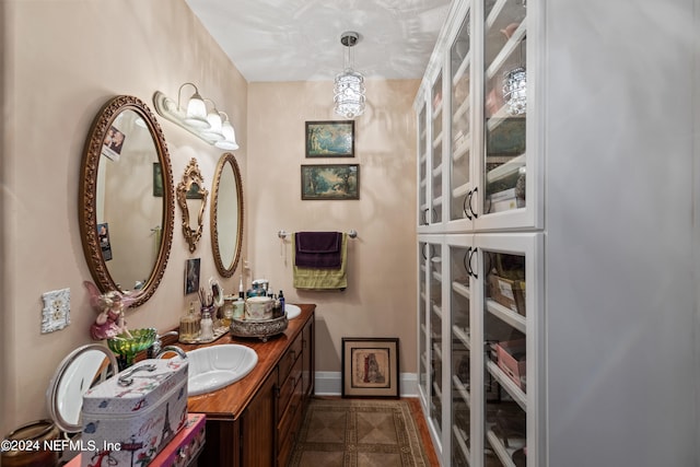 bathroom featuring vanity