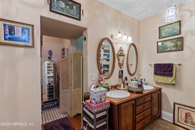 bathroom featuring vanity