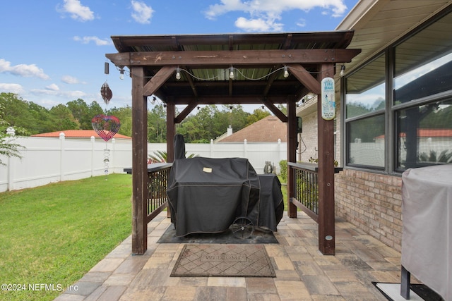 view of patio / terrace featuring area for grilling