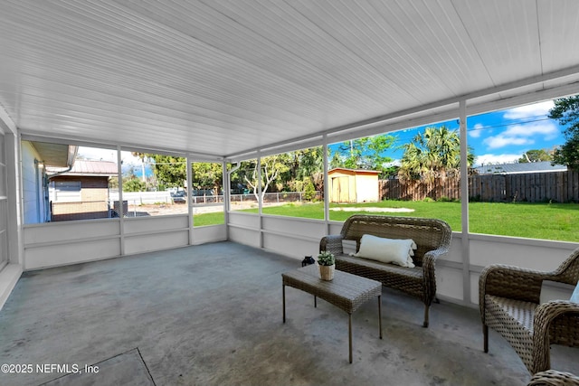 sunroom featuring a wealth of natural light