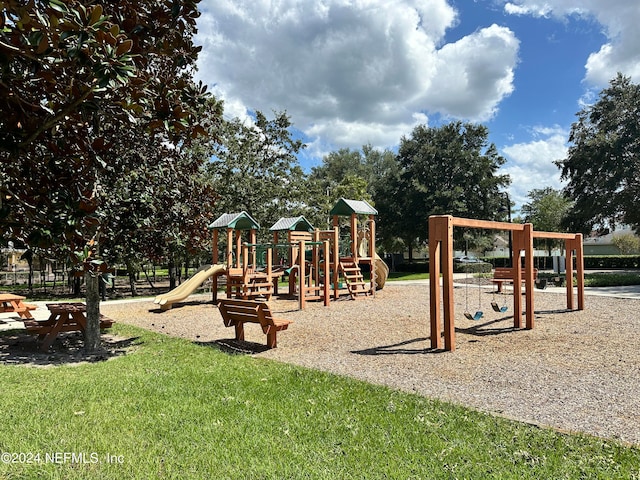 view of jungle gym