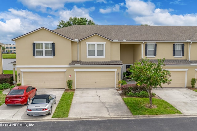 view of property with a garage