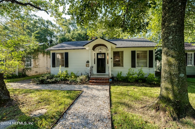 view of front facade with a front yard