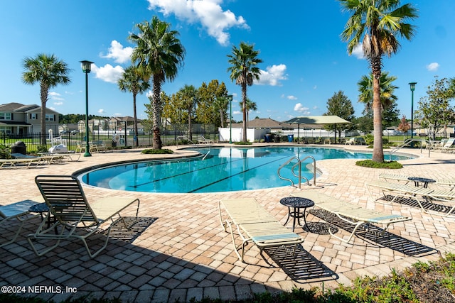 view of pool with a patio area