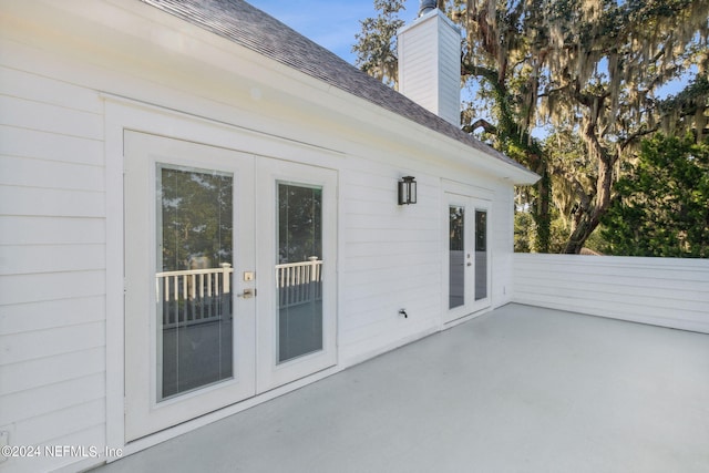 view of patio with french doors