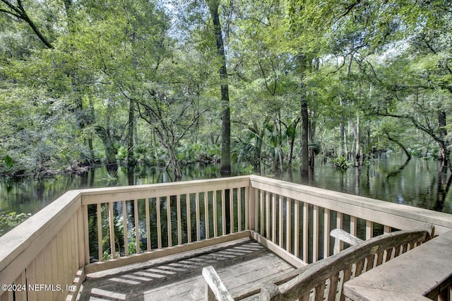 3565 Red Cloud Trl, Saint Augustine, FL 32086 - wooden terrace featuring a water view