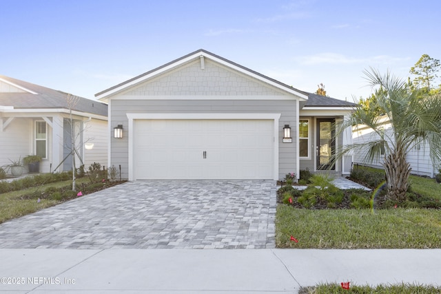 ranch-style home with a garage