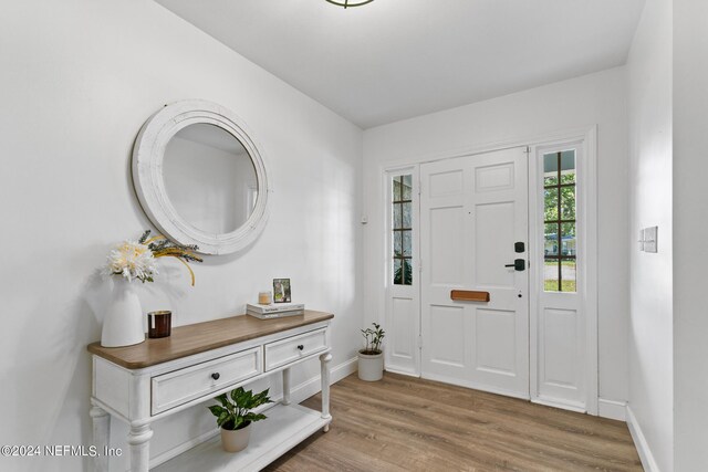 entrance foyer featuring hardwood / wood-style floors