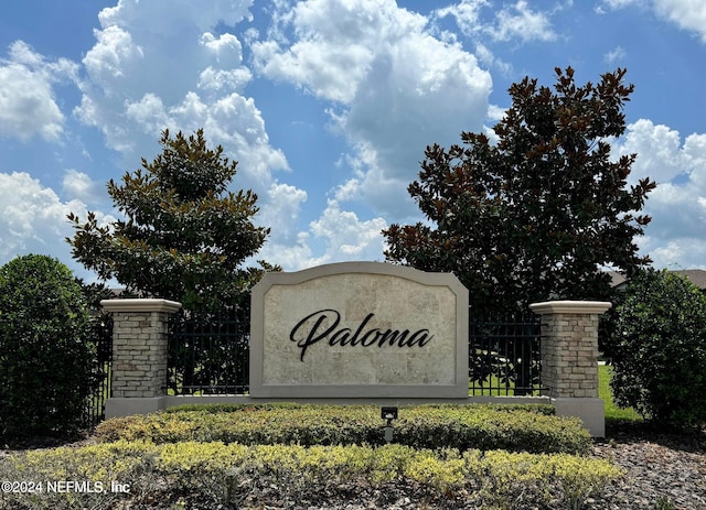 view of community sign