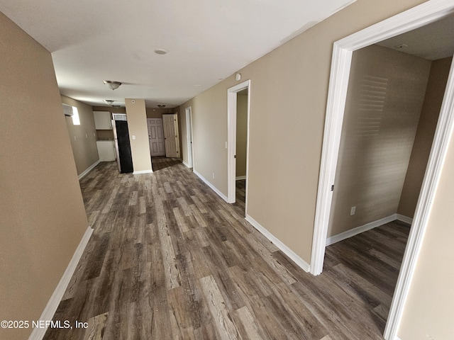 hall featuring dark hardwood / wood-style floors