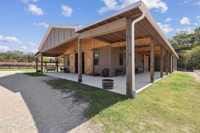 view of horse barn