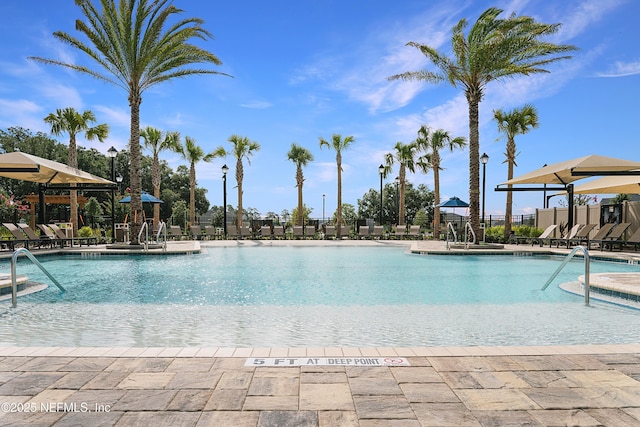 view of pool with a patio